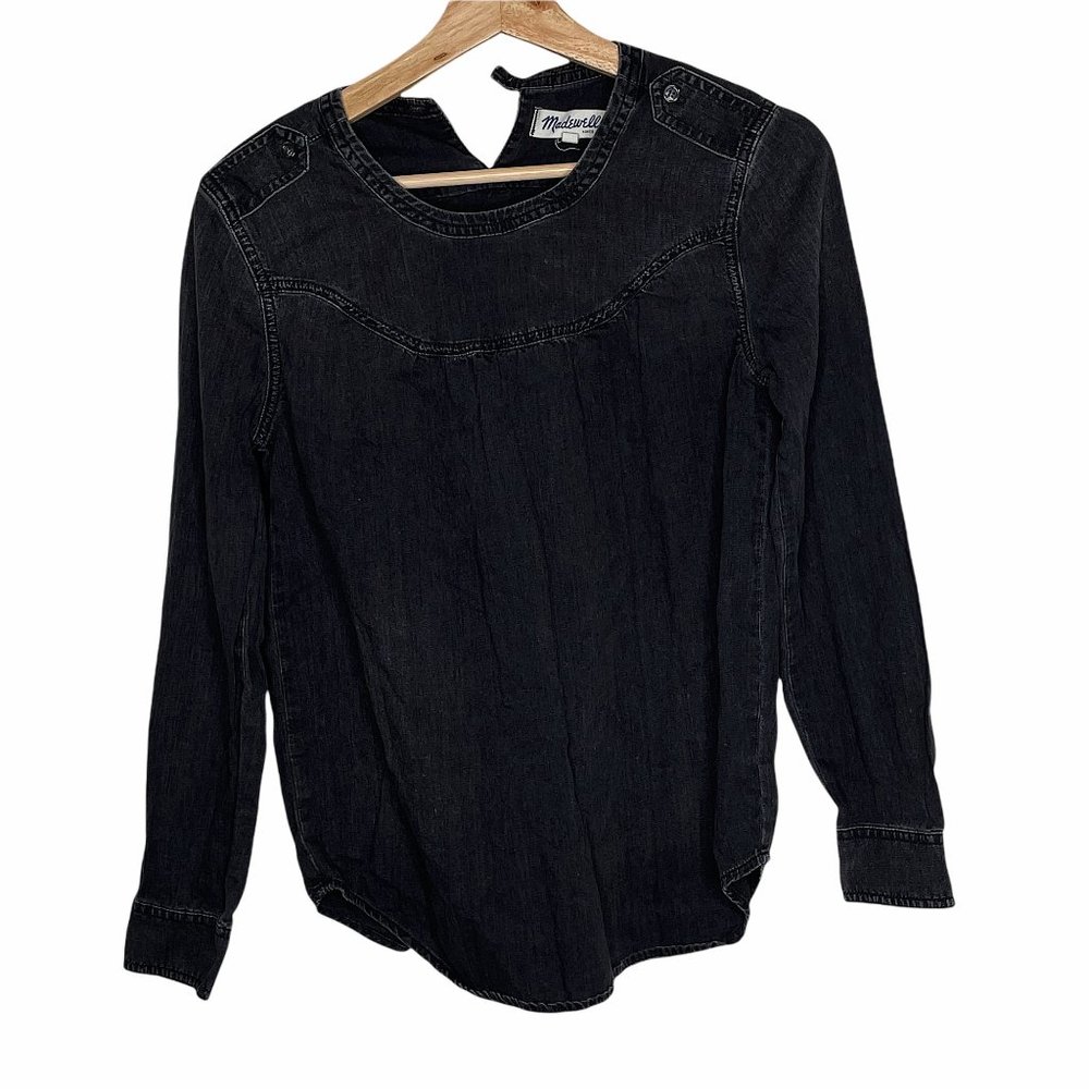 Madewell Long Sleeve Button Collar XS RARE Unique